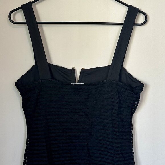 NWT Good American Black Sheer Mesh Midi Dress - Size 3 (US Size Large) - Picture 7 of 11